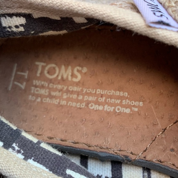 Toms Baby Embroidered Shoes Size 7 - Picture 6 of 9